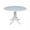 International Concepts Round 42, Round dual drop Leaf Pedestal Table, 29.5  inH, White, 42 W, 42 L, 29.5 in H, Wood, White K08-42DPT - alternate 1